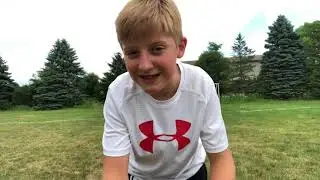 Testing out the new kicker ball with my friend