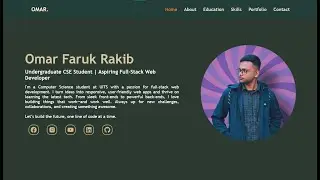 🚀 My Personal Portfolio Website | HTML, CSS, PHP, MySQL | Full-Stack Project Demo
