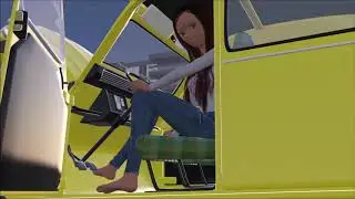 3D Anime girl Revving barefoot SIde 2