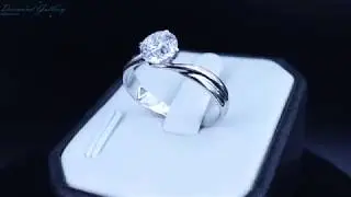 Элегантное кольцо с бриллиантом 1 карат с сертификатом GIA! Артикул: 68p6