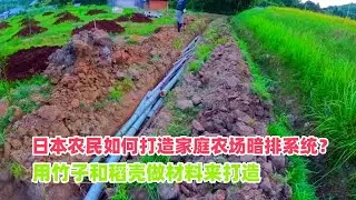 日本农民如何打造家庭农场暗排系统？用低成本的竹子和稻壳做材料，打造完美的暗排系统