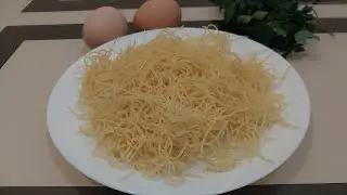 Яичная лапша//Лапшерезка//
