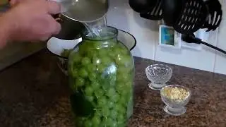Pickled and soaked grapes