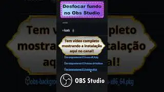 Como desfocar o fundo no Obs Studio (jeito + fácil sem o plugin streamfx)