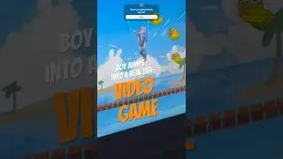 Boy JUMPS into a VIDEO GAME in real life - ValoJump #shorts