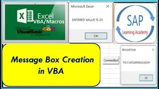 How to create message box using Excel VBA |Function Msgbox in VBA | Message box using Command button