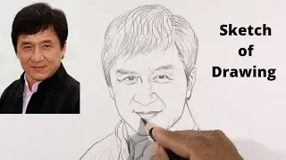 Sketch of Drawing Jackie Chan / Easy Drawing / step by step for beginners