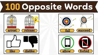 Opposite Words | Antonyms | 100 Opposite words