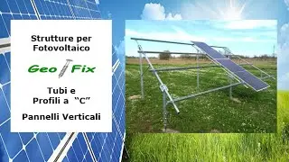 Struttura con tubi e profili a C pannelli verticali