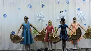 Красивый детский танец с веерами