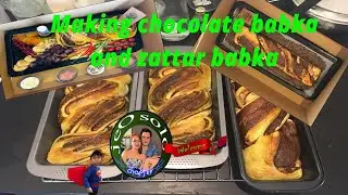 Making chocolate babka and zattar babka kuwait style