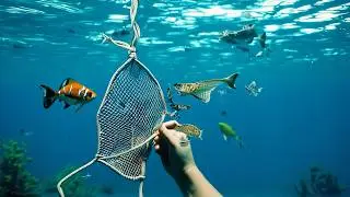 Fisherman's SECRET to Catching Fish with a Butterfly Net!