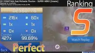 Osu! DJ YOSHITAKA feat  Michaela Thurlow   SUPER HERO Insane] +DT