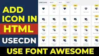 How to Use Font Awesome Icon on HTML Website using CDN - Complete Tutorial | USE CDN