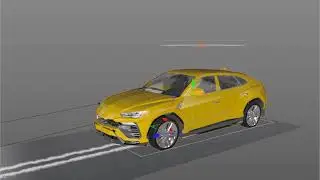 Lamborghini Urus rigged animated car 3d model