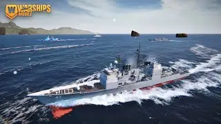 Warships Mobile: USS TECONDEROGA gameplay