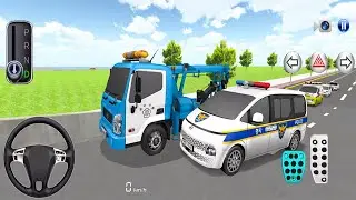 3D Driving Class 2024 - New Police Van Hyundai Staria and Tow Truck | Android gameplay