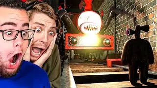 My FRIEND Reacts To SIREN HEAD vs CHOO CHOO CHARLES!