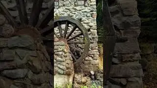 Old Water Wheel On Stone Mill