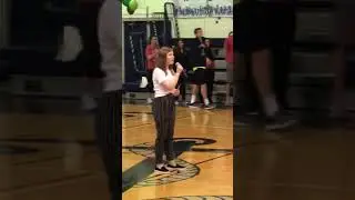 Grace O’Connor singing The Star Spangled Banner