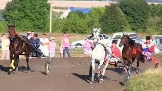 Русские скачки на лошадях лучших пород в селе Бигильдино