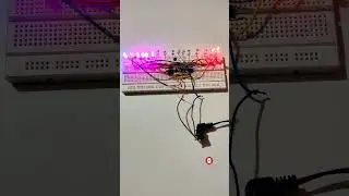 16 LED CHASER with IC 74HC595 || diy LED train #short
