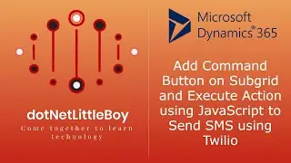 Part B : Create Command Button On subgrid to Send SMS in D365 | Execute Action with Twilio Plugin
