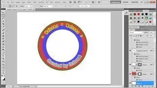 Photoshop tutorials | How to quickly create text around a circle with path tool in Photoshop