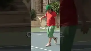 Bobby Lee shows Bobbi how to play tennis