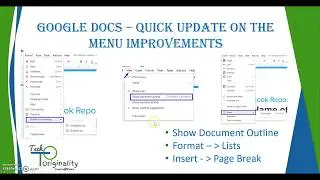 Google Docs - Jan 2018  Menu Improvements