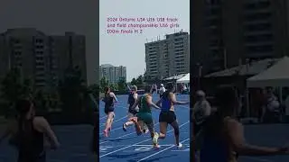 U16 girls 100m finals H 2 ( Sofia Leon 12.83 Uni Toronto T.C. Silken Torrie 12.86 Melia Mody 13.01