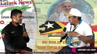 Peregrinus liu rihun 15 husi Munisipiu Ermera Preparadu  hodi  Simu Sua Santidade Papa Francisco