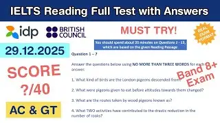 IELTS Reading Practice Test with Answers 29.12.2025 - Test 