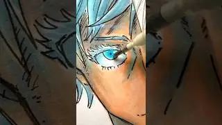 Drawing Gojo from Jujutsu Kaisen 🗿 #jjk #art #shorts