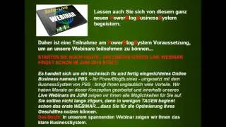 Online Live Webinar kostenlos zum PowerBlogBusiness Tipps Infos zur Arbeitsweise