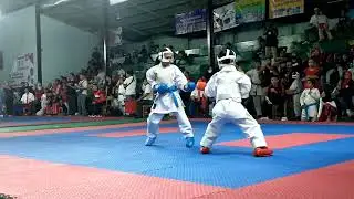 Semifinal Karate Kumite Pria Piala Walikota Tangsel 2022 Kelas Usia Dini -30kg. (Darren - Merah)