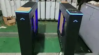 C6, Customized black baking paint Swing Turnstile Gates, KKH (Keep Kind Heart)