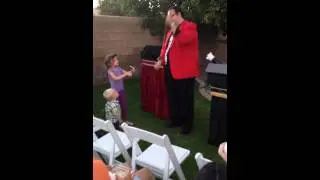 Karin with a magician