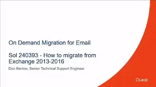 Video -How to migrate from Exchange 2013-2016