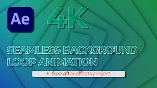 4K | Seamless | Rounded Squeres Gradient | Background | Loop Animation