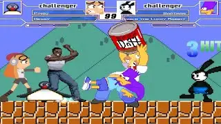 Pingu, Meggy, and Carl Johnson vs Bartman, Oswald the Rabbit and Homer Simpson