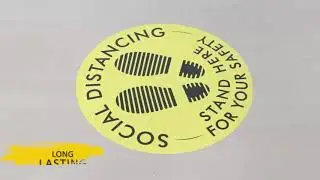 #PL009MVH Social distancing stickers for your workplace, easy to apply