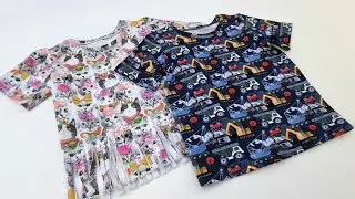 💯[2] Adorable T-Shirt Designs with Cut & Sew / Summer Outfits for Kids