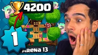 I REACHED 4200 TROPHIES ON THE MOST MAXED-OUT LEVEL 1 IN CLASH ROYALE!