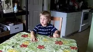 Child with an imaginary friend!