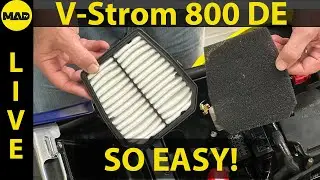 Suzuki V-Strom 800DE air filter reveal! How easy is it to clean or replace?