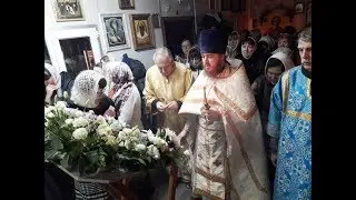 Богослужение и  проповедь на Крещение Господне в нашем храме-вагончике