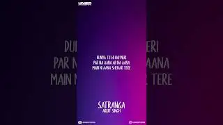 SATRANGA - Arijit Singh (ANIMAL) | Lyrical Video | Unied Studios