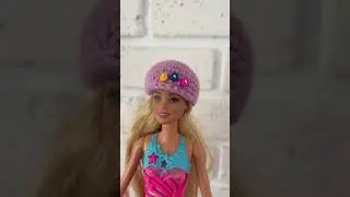 Связанная крючком шапка для куклы Барби Crocheted hat for Barbie doll