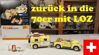LOZ Mini Bricks - 1130 - Käfer Cabrio mit Wohnwagen - Review